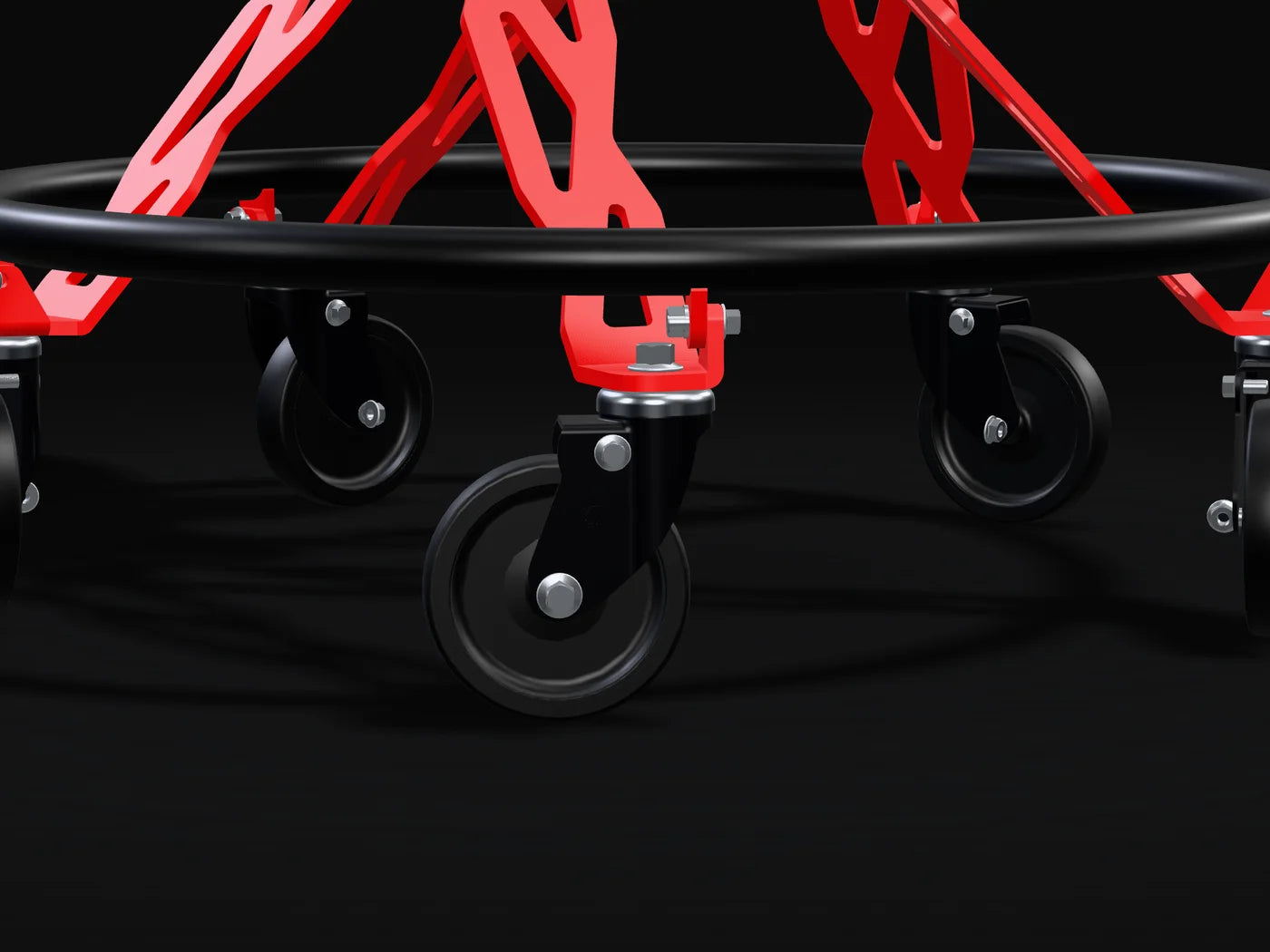 Close-up render: Rolls over the workshop